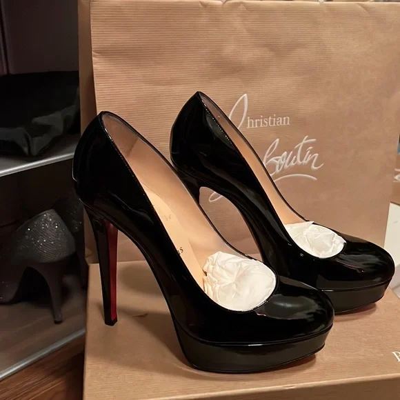 Christian Louboutin Bianca 140 patent leather black. - Picture 2 of 6